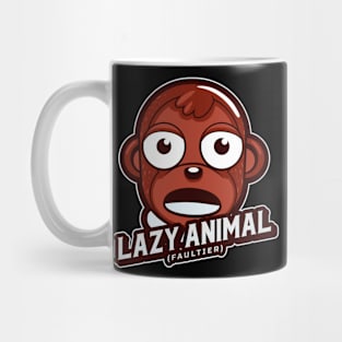 Sloth is Faultier (Lazy Animal) in German Funny Gift for Sloth Lovers Mug